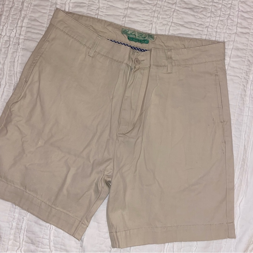 NWT Southern Point Co. The Austin Short light tan size 36 preppy coastal summer